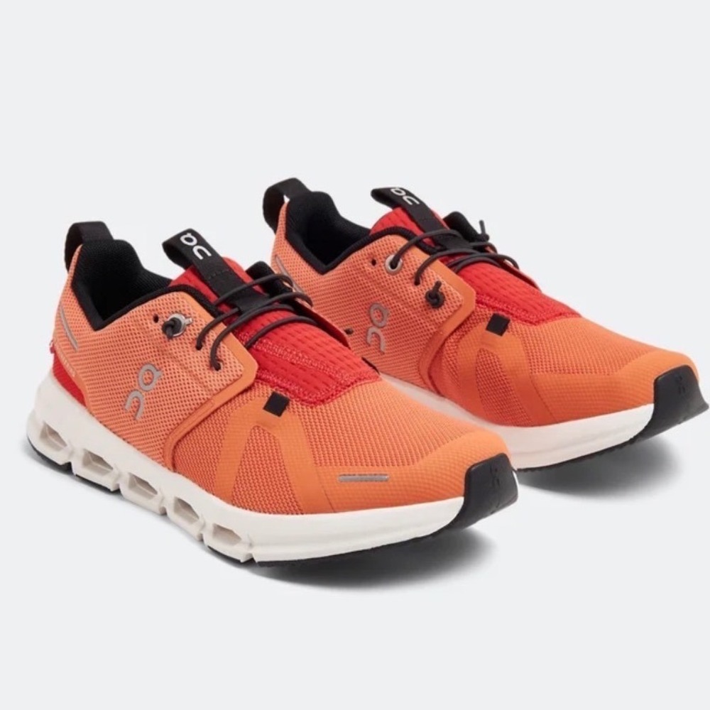 On Cloud Sky Kids Running Shoes Orange Red Size 5.5Y